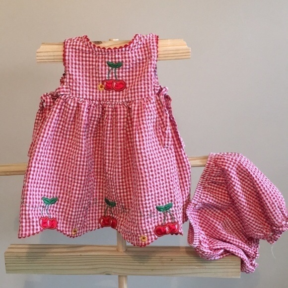 YOUNGLAND Red & White 2 Pc. Checkered Dress. P/A1061/3 - Picture 1 of 6
